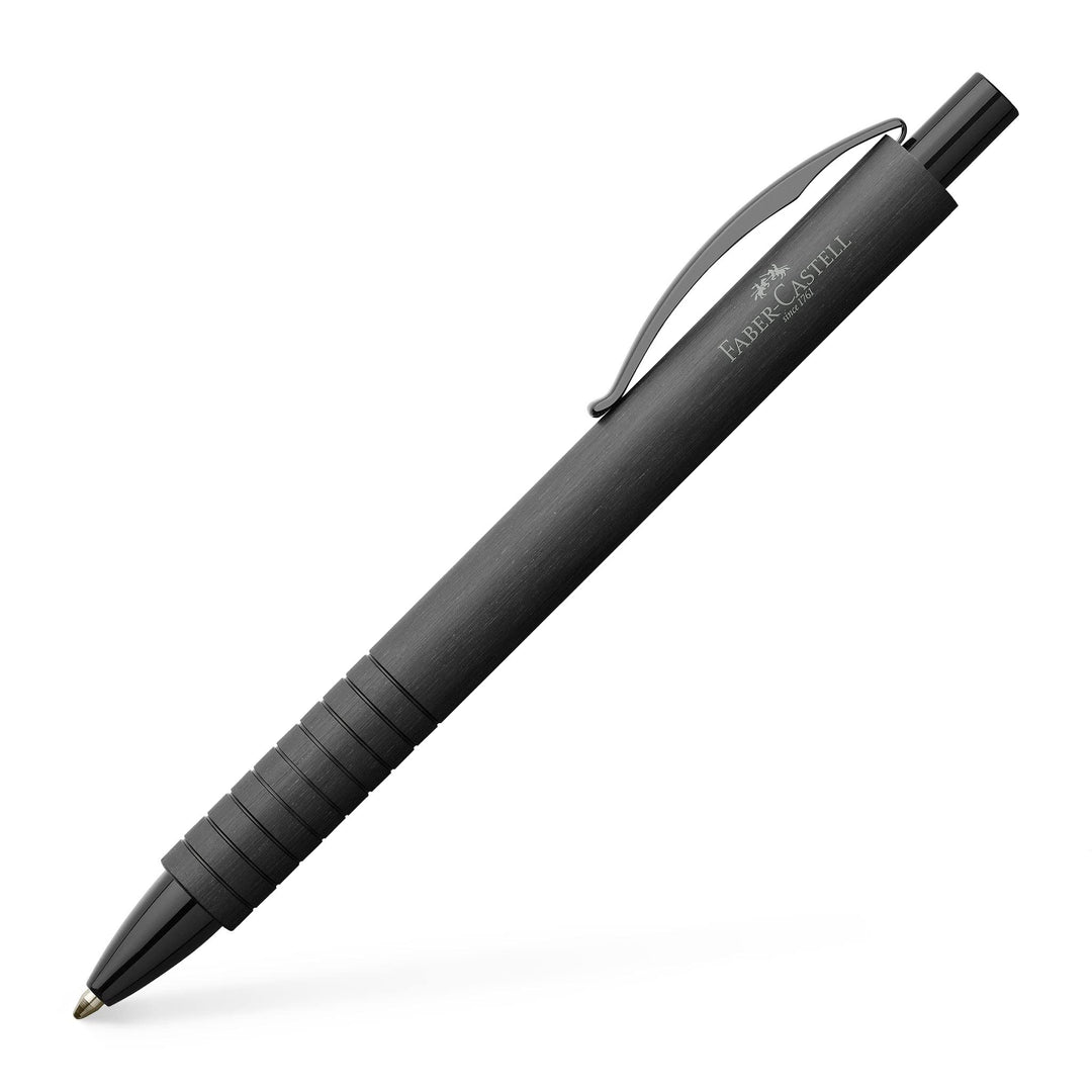 Faber-Castell 148427 - Kugelschreiber Essentio, Aluminium Schwarz schwarz Kugelschreiber, schwarz Ku