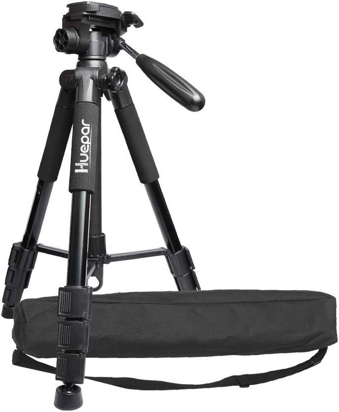 Huepar TPD14 143 cm/56" Stativ für Kreuzlinienlaser, Verstellbares Leichtgewicht Reisestativ mit 3-W