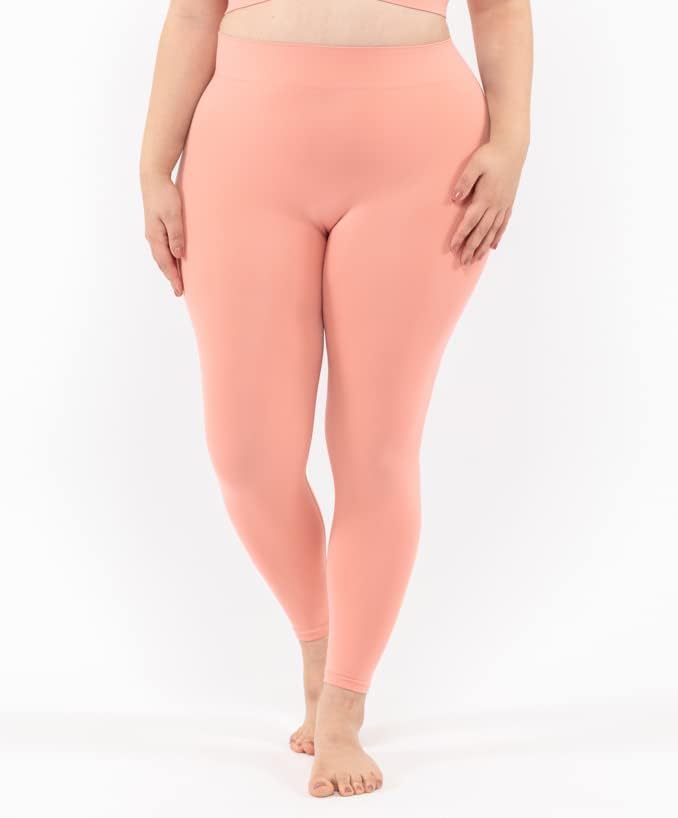 LEELA LAB Leggings Damen Grosse Grössen, Basic Line, Bequem und Vielseitig, aus weicher Mikrofaser m