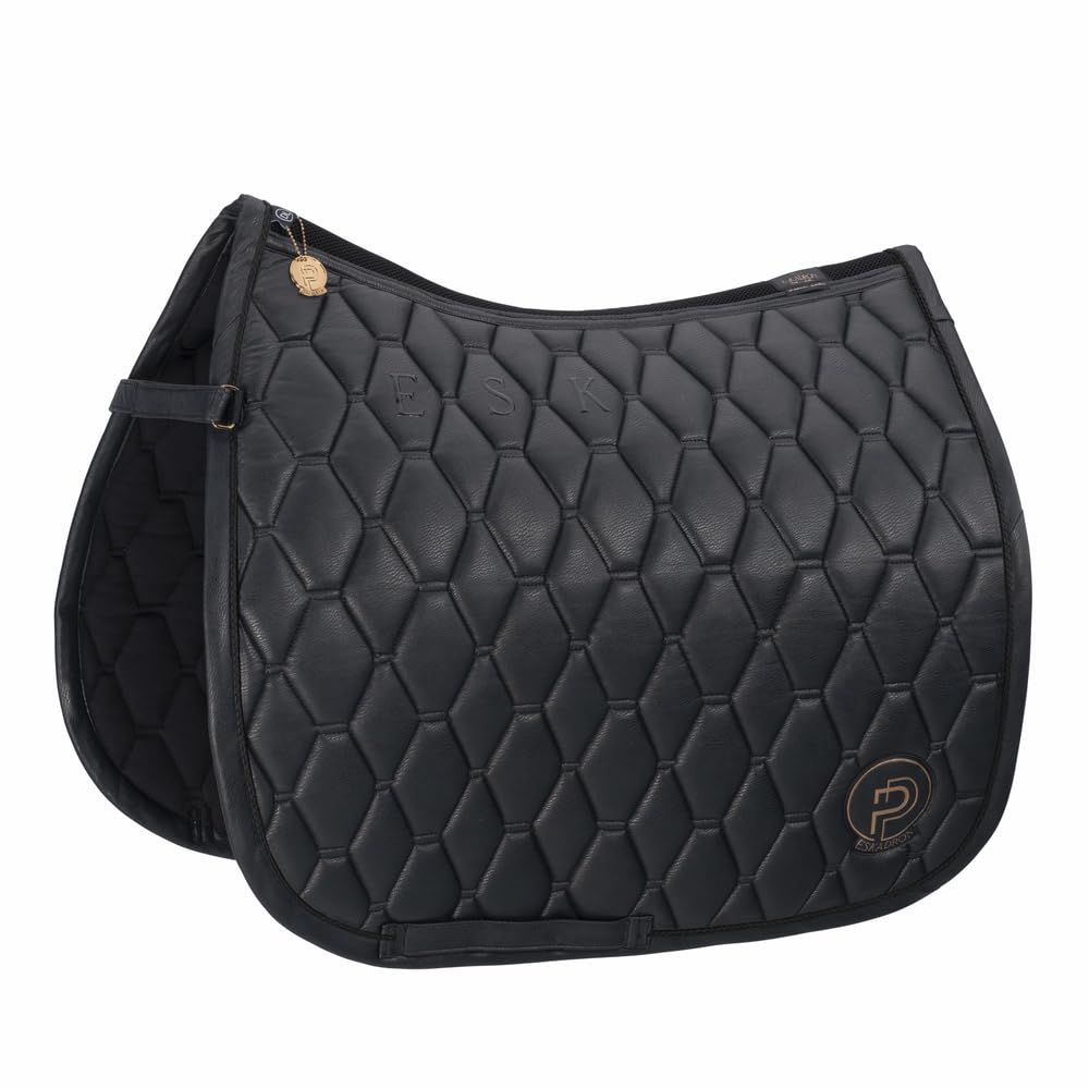 Eskadron Schabracke METALLIC Faux Leather Powder Blue Platinum 23 Schwarz VS, Schwarz VS