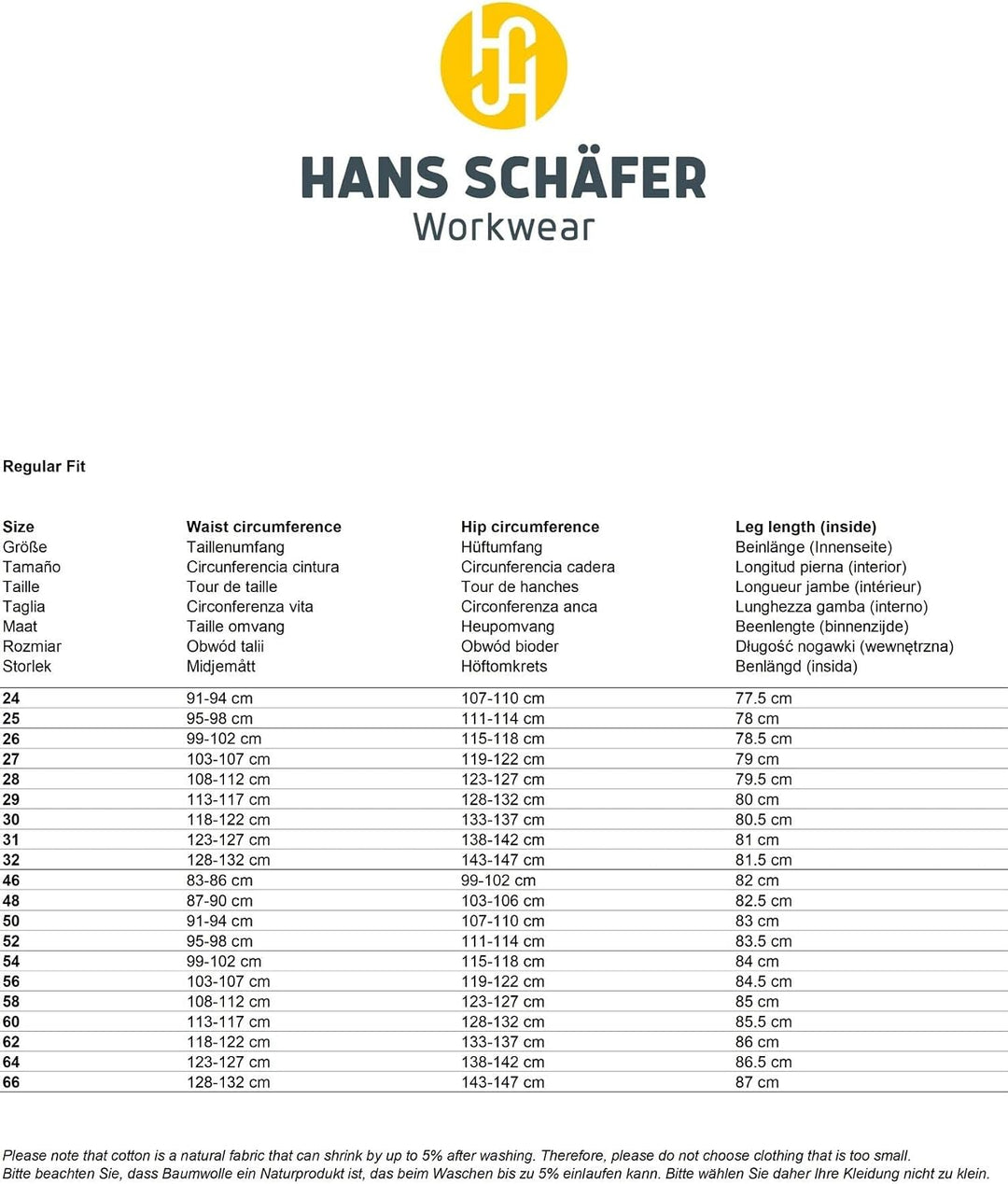 HSW Professional – Lange Arbeitshose für Herren – Modische und leichte Bundhose mit Knietaschen – St