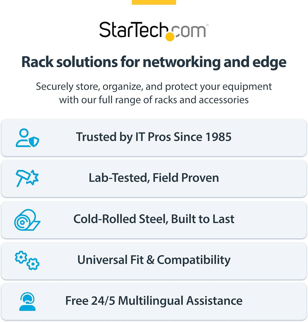 StarTech.com 8HE Netzwerkschrank 19 Zoll - Wandhalterung für Patchpanel/Netzwerk geräte - 13,75 Zoll