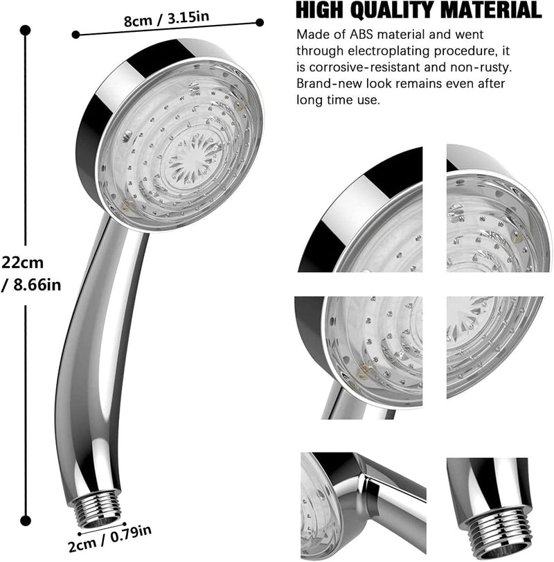 JINYOMFLY LED-Duschkopf, beleuchteter Duschkopf, Farbduschkopf, LED-Handbrause, automatischer Wechse