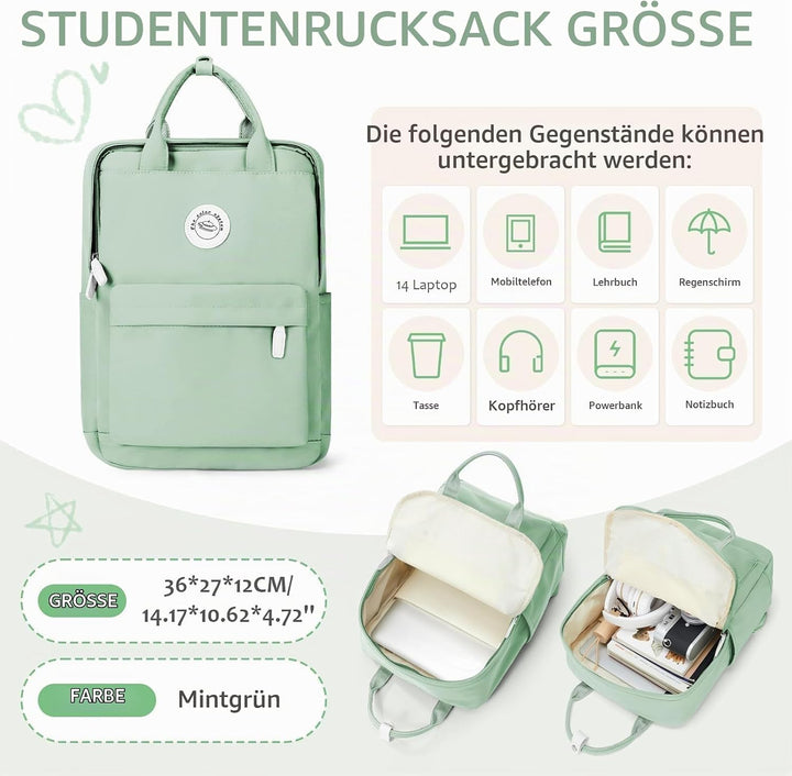 HYC00 Schultaschen Schulrucksack Teenager Mädchen Jungen Schulranzen College-Rucksack Schultasche Mä