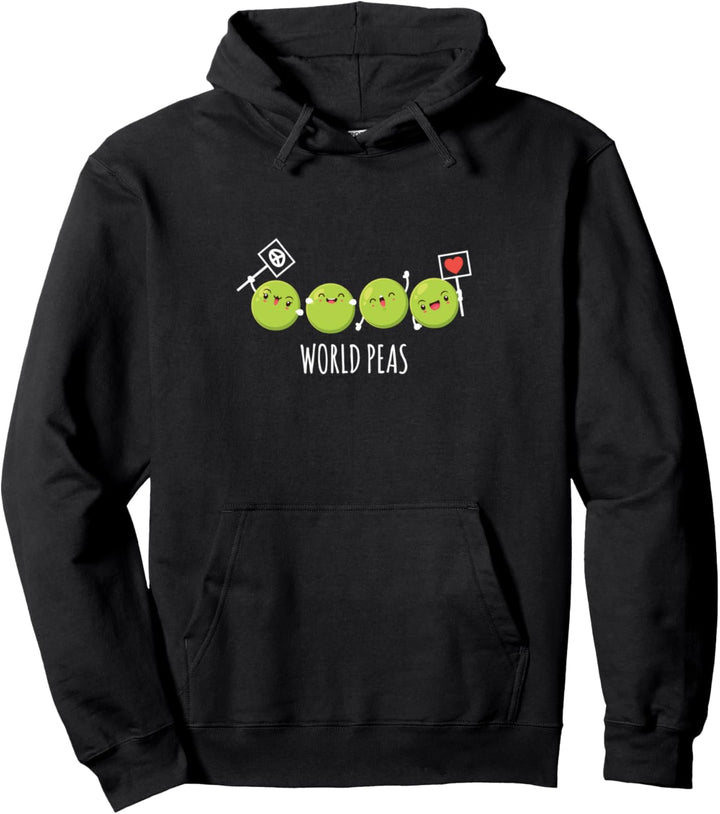 World Peas I Vegan Veganer Vegetarier Gemüse Erbsen Pullover Hoodie