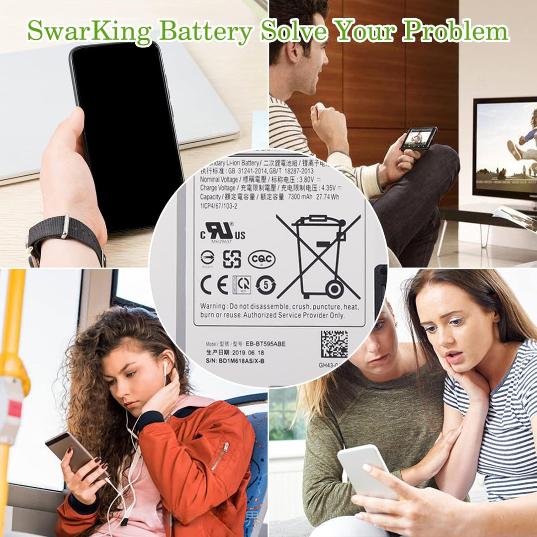 SwarKing Ersatz Akku Kompatibel mit Kompatibel mit Samsung Galaxy Tab A 2018 10.5" SM-T590 SM-T595 E