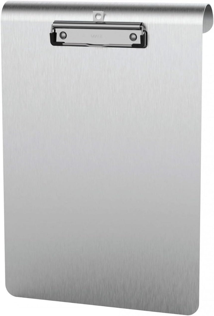 MAUL Klemmbrett MAULmedic zum Einhängen, Schreibplatte, DIN A4 hoch, eloxiertes Aluminium/Edelstahl,