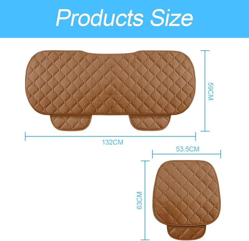 CGEAMDY Universal-Autositzbezug, Sitzkissen, aus Plüsch, rutschfest, für Stuhl, weich, atmungsaktiv,