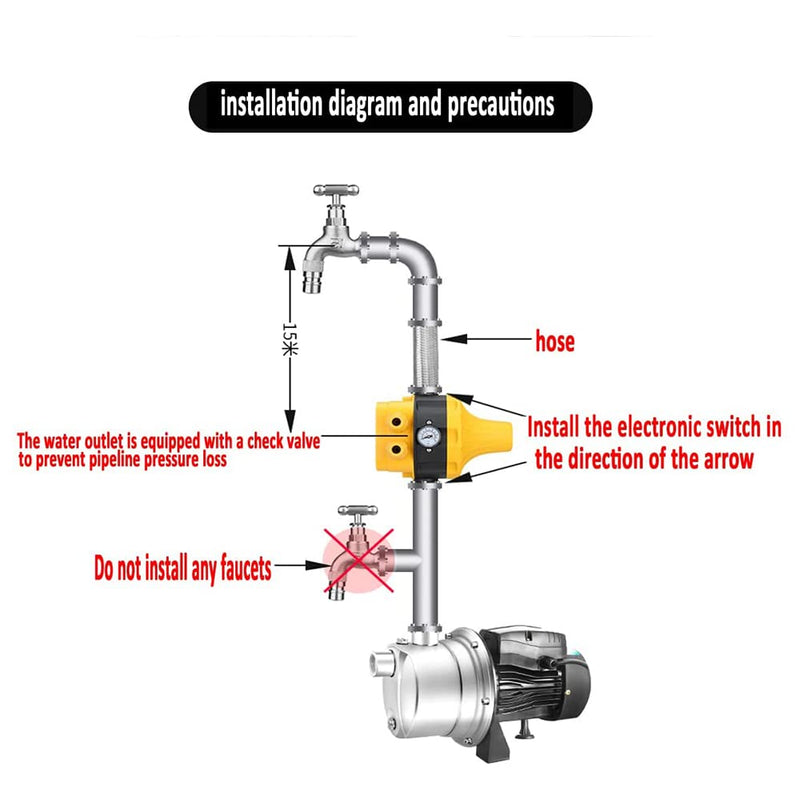 ZYIY Automatischer Elektronischer Druckschalter 1.1kw Wasserpumpe Druckschalter Elektrischer Control