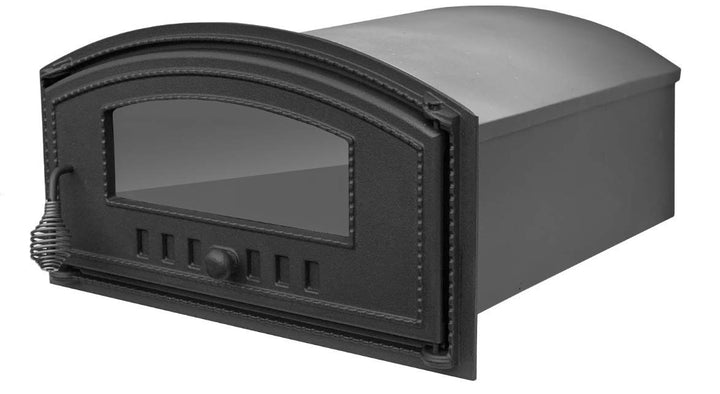 Sellon24® Backofen aus Gusseisen Stahlkammer Ofentür Pizzaofentür Steinbackofentür H1916