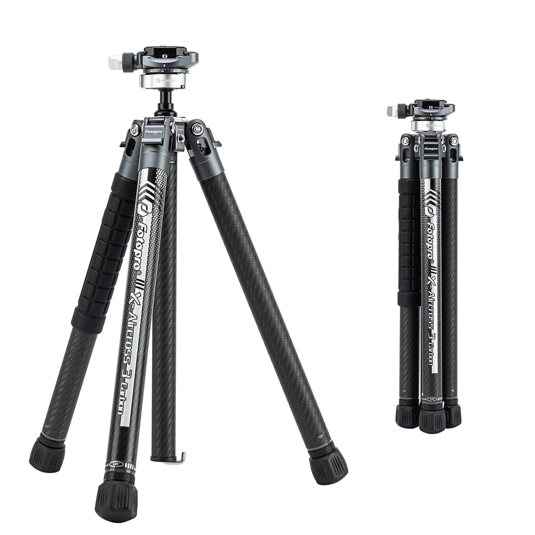Fotopro X-Aircross 3 Lite 157cm Leichtes Reisestativ Kohlefaser mit Panorama Kugelkopf 0.81kg Ultral
