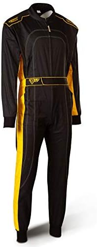 Speed Kartoverall Schwarz/gelb - Denver HS-2 Modell 2018 Racewear XXL (2XL), XXL (2XL)