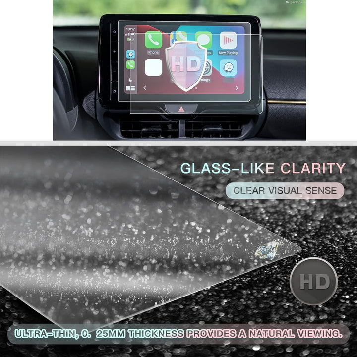 CDEFG Kompatibel mit Toyota Yaris Cross 2021-2023 Navigation Schutzfolie 4H Kratzfest Yaris Cross 9