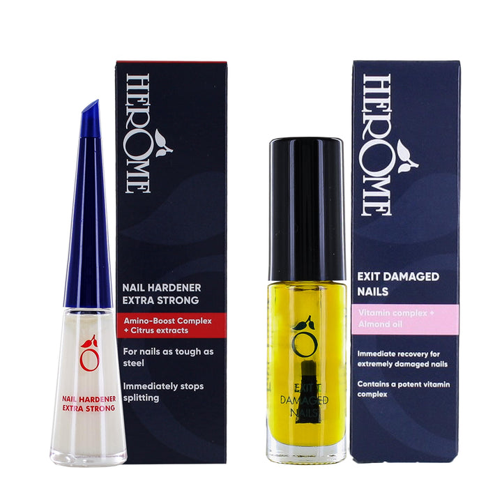 Herome Combi-Pack Ende Extrem Beschädigte Nägel Nagelpflege Nagelöl & Nagelhärter Extra Stark (Exit
