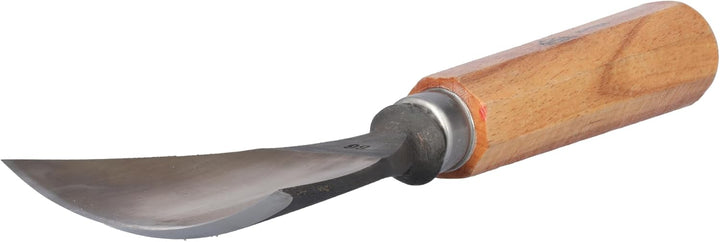 STUBAI Stemmeisen Stechbeitel Serie 52 - Form 66 | Schweizer Messer Form E 80 mm, mit Holzgriff, zum