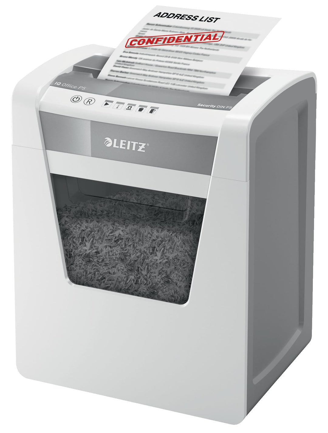 Leitz IQ Aktenvernichter Office Sicherheitsstufe P5 mit Touch-Funktionstasten, Mikroschnitt, 11-10 B