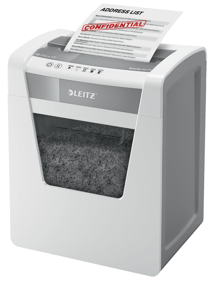 Leitz IQ Aktenvernichter Office Sicherheitsstufe P5 mit Touch-Funktionstasten, Mikroschnitt, 11-10 B