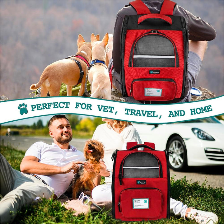 PetAmi Hunderucksack für kleine und grosse Katzen, Haustiere, Welpen, belüfteter Haustier-Wanderruck