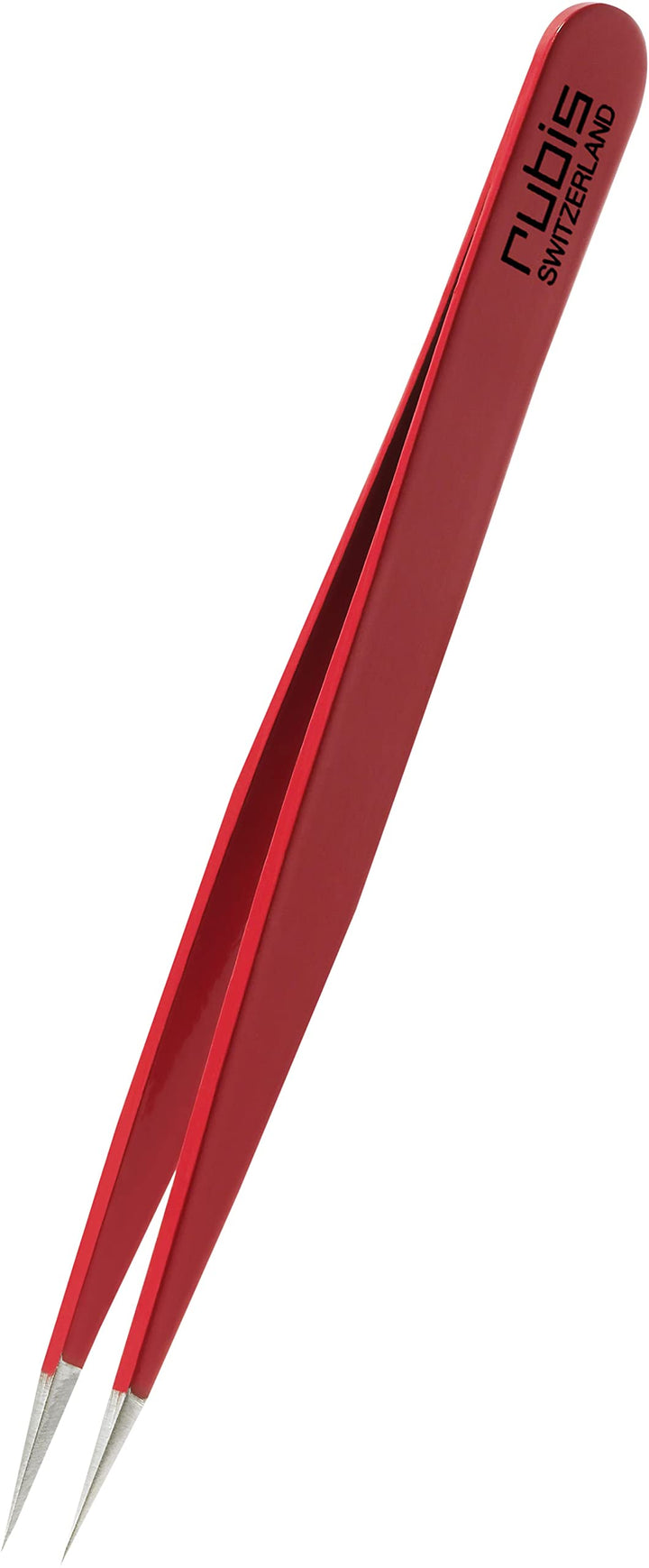 Rubis Splitterpinzette - Spitze Pinzette für Splitter und eingewachsene Haare - Spitzpinzette (Rot)