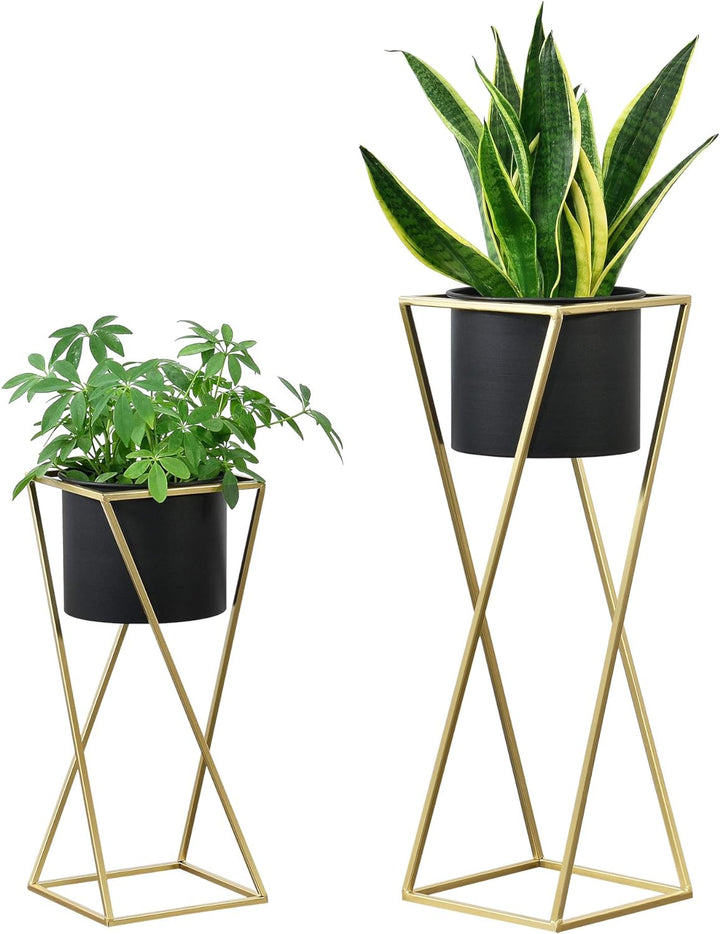 [en.casa] Pflanzständer im 2er Set Blumenständer aus Metall Blumentopf Ständer mit Übertopf Blumento