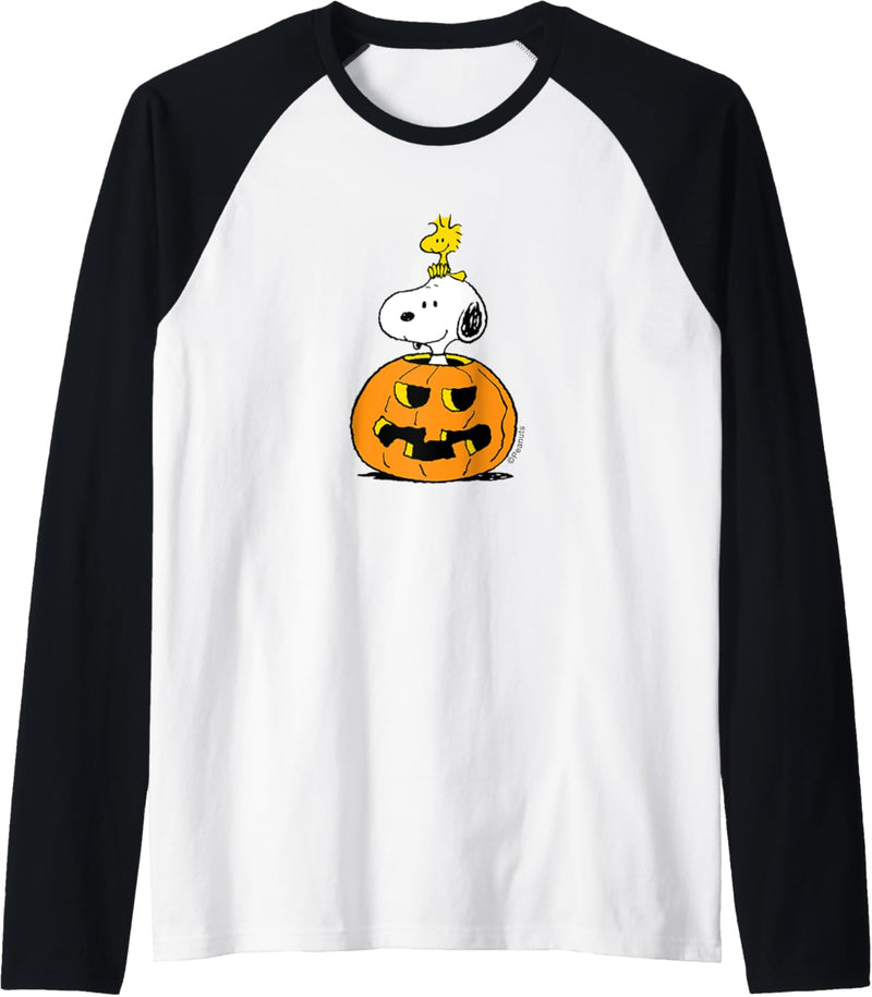 Peanuts - Halloween - Snoopy Woodstock Pumpkin Raglan