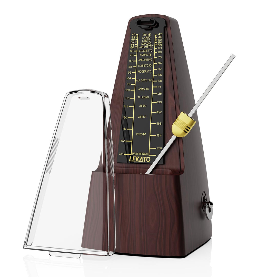 Mechanisches Metronom mit Glocke, LEKATO Universal Metronom für Klavier, Gitarre, Ukulele, Violine u