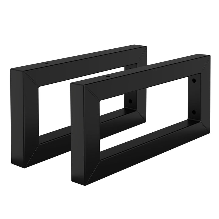 ML-Design 2er Set Wandkonsole für Waschtisch, 300x150 mm, Schwarz, Stahl, Design Waschtischhalterung
