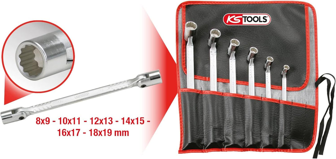 KS Tools 517.0310 CLASSIC Doppel-Gelenkschlüssel-Satz, 6-tlg.