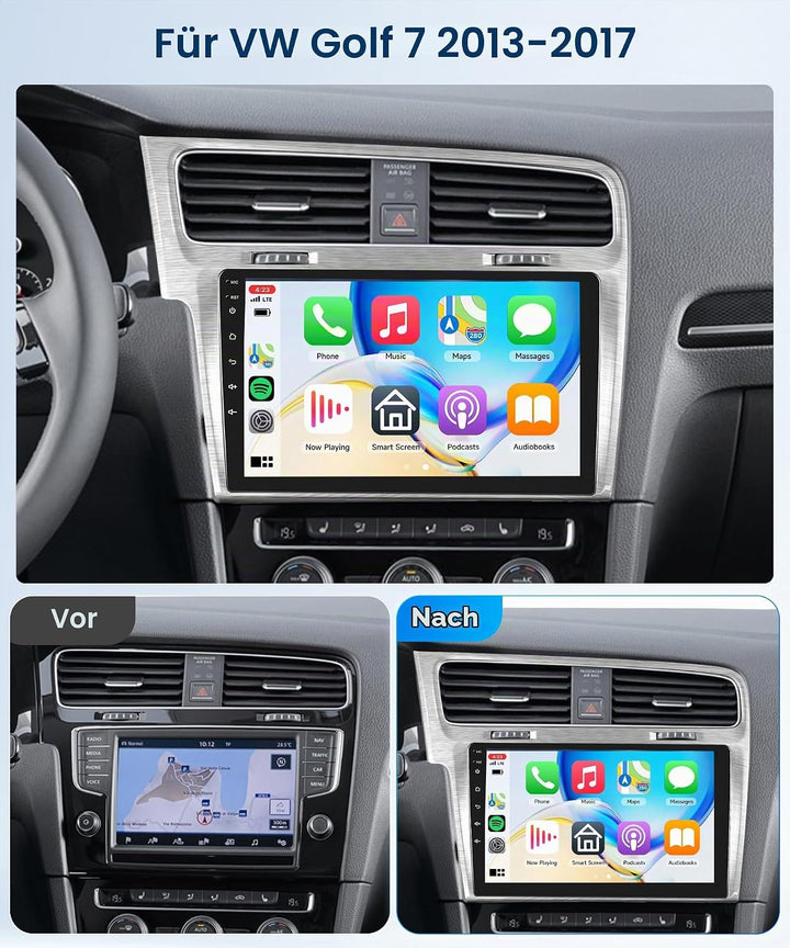 Rimoody 4+64G Wireless Carplay Android Autoradio für VW Golf 7 Golf VII 2013-2017 10 Zoll HD Autorad