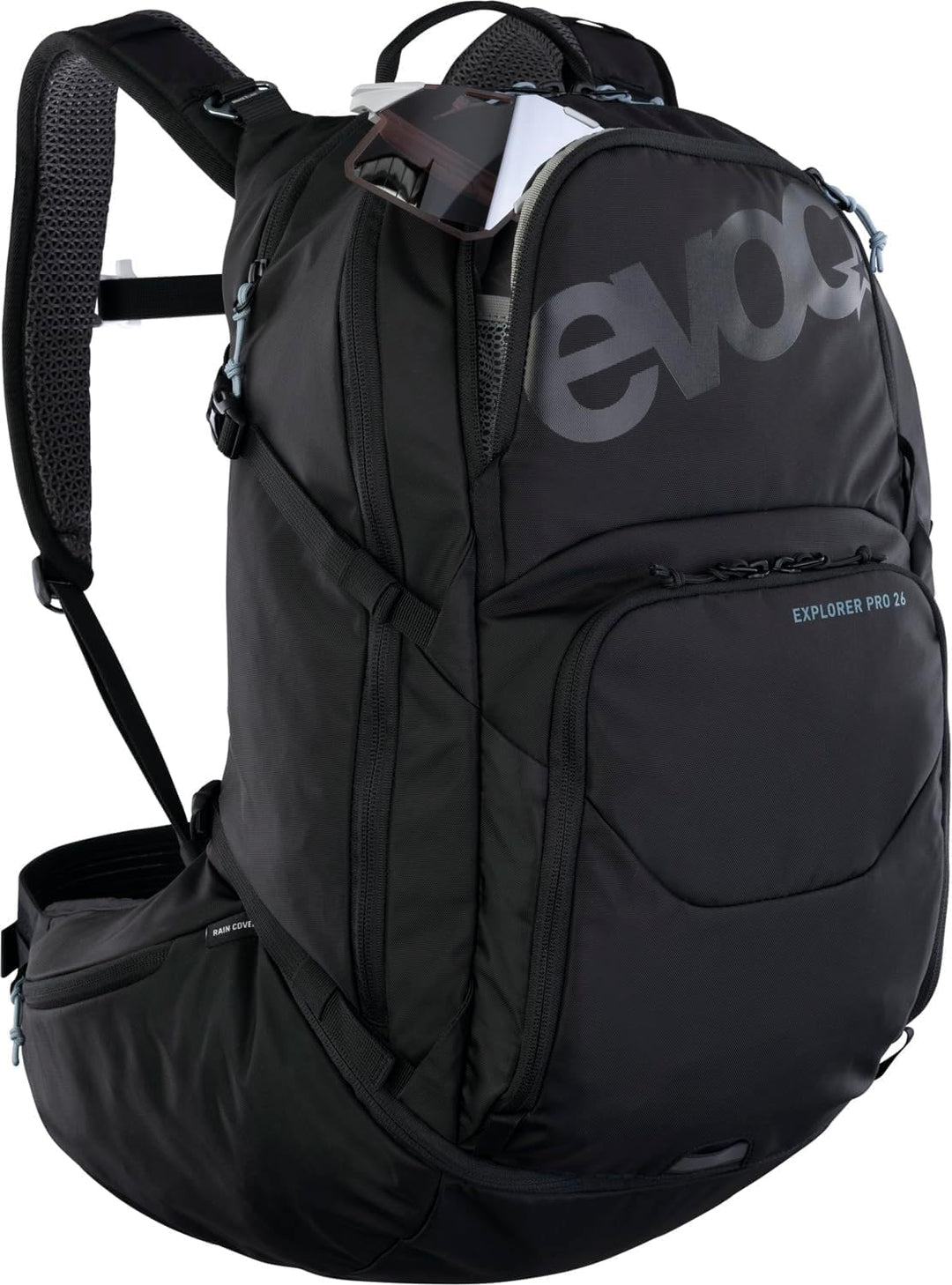 EVOC EXPLORER PRO, Rucksack (optimale Passform, AIR FLOW CONTACT SYSTEM, AIRO FLEX Hüftgurt, inklusi