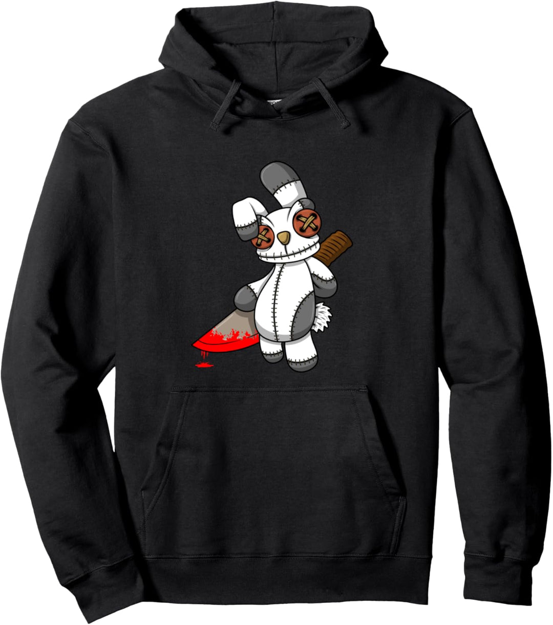 Pastel Goth Voodoo Puppe Hase Pullover Hoodie