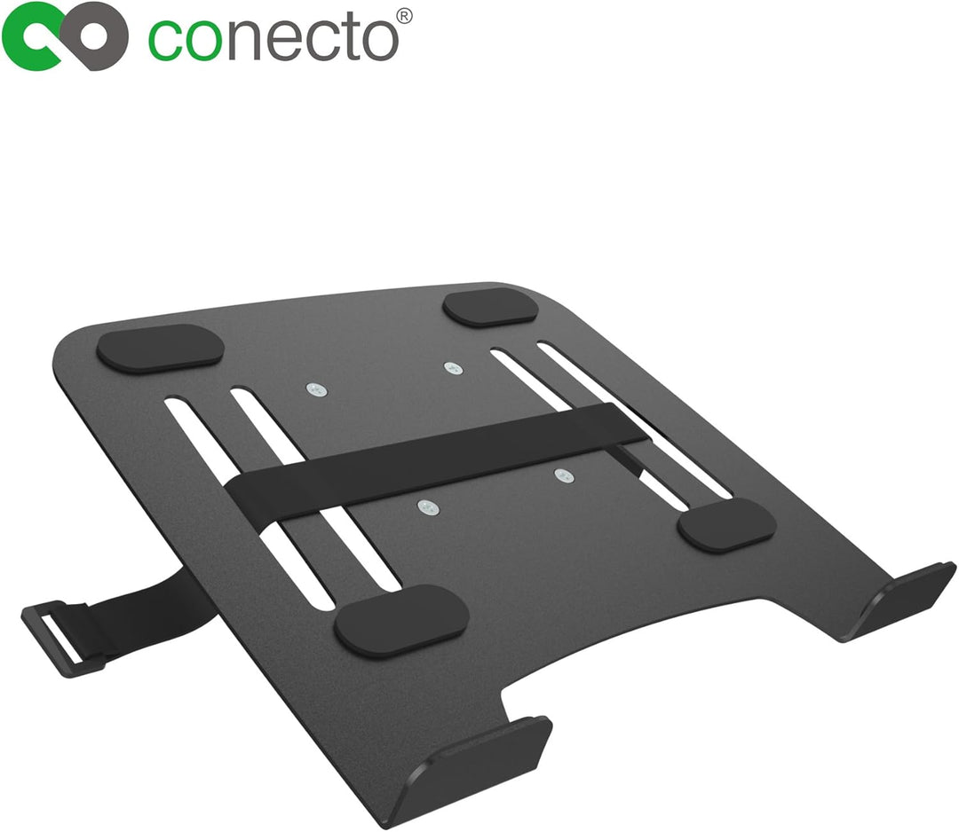 conecto, Notebook-Halterung für Monitorständer, VESA 75x75 bis 100x100, Traglast: 9,0 Kg, schwarz, S