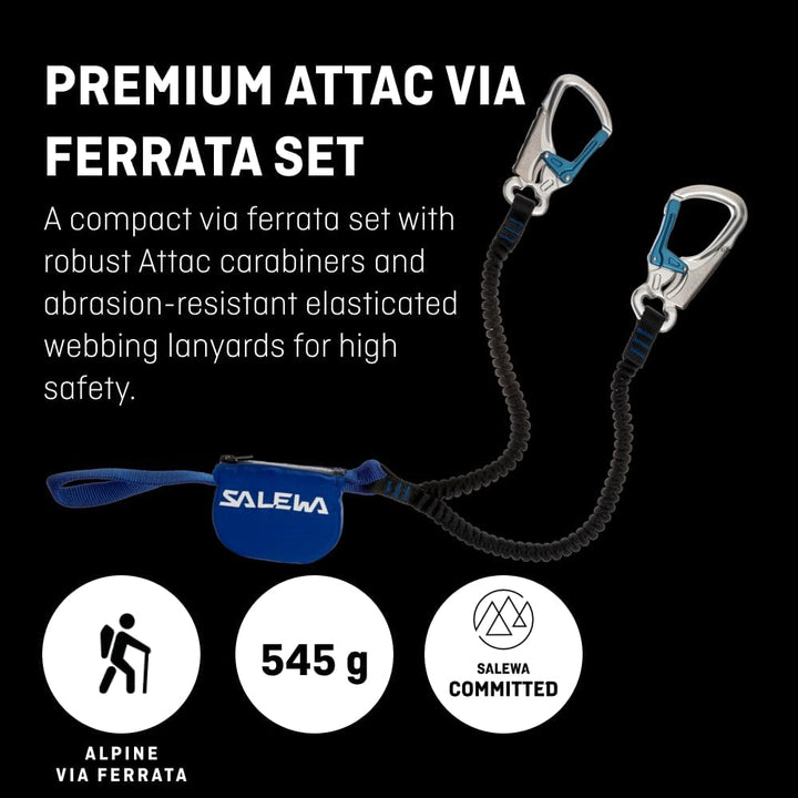 Salewa Set Via Ferrata Premium Attac Black - Blue UNI, Black - Blue UNI