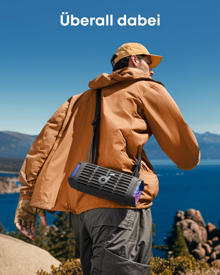 soundcore Boom 3i by Anker – Robuster Outdoor Lautsprecher, Bluetooth Lautsprecher, wasserdicht IP68