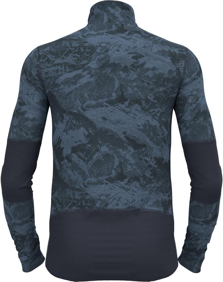 Odlo Herren Bl Top Turtle Neck L/S Half Zip Whistler Eco Langarmshirt XL Folkstone Gray-india Ink, X