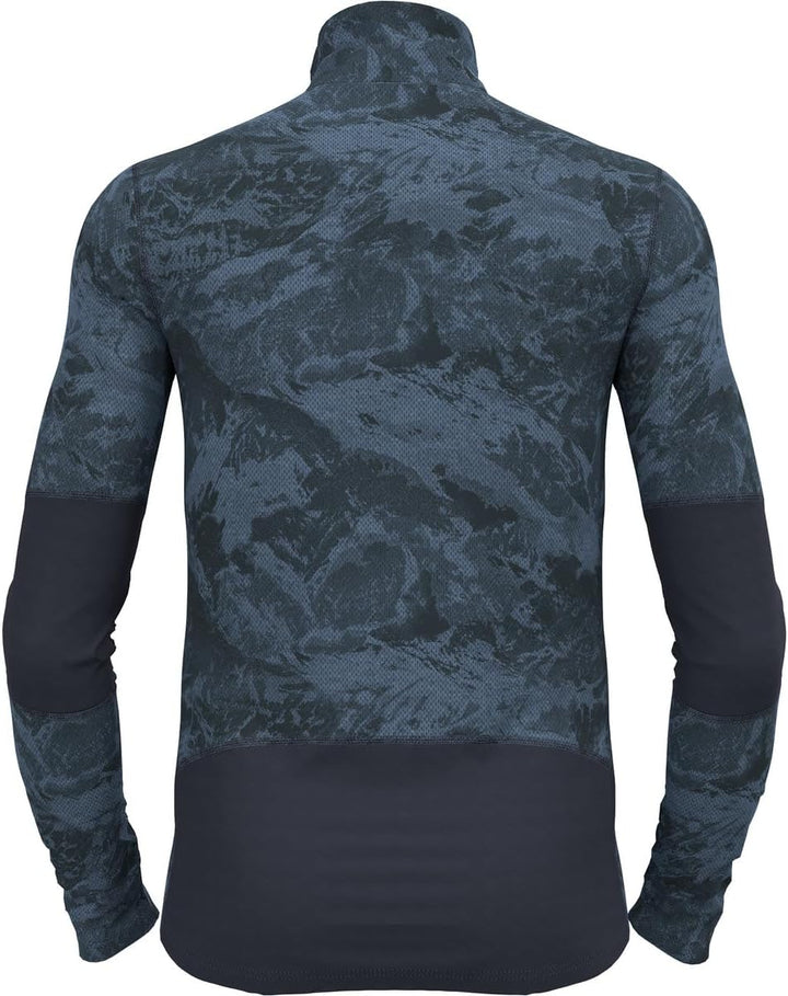 Odlo Herren Bl Top Turtle Neck L/S Half Zip Whistler Eco Langarmshirt XL Folkstone Gray-india Ink, X