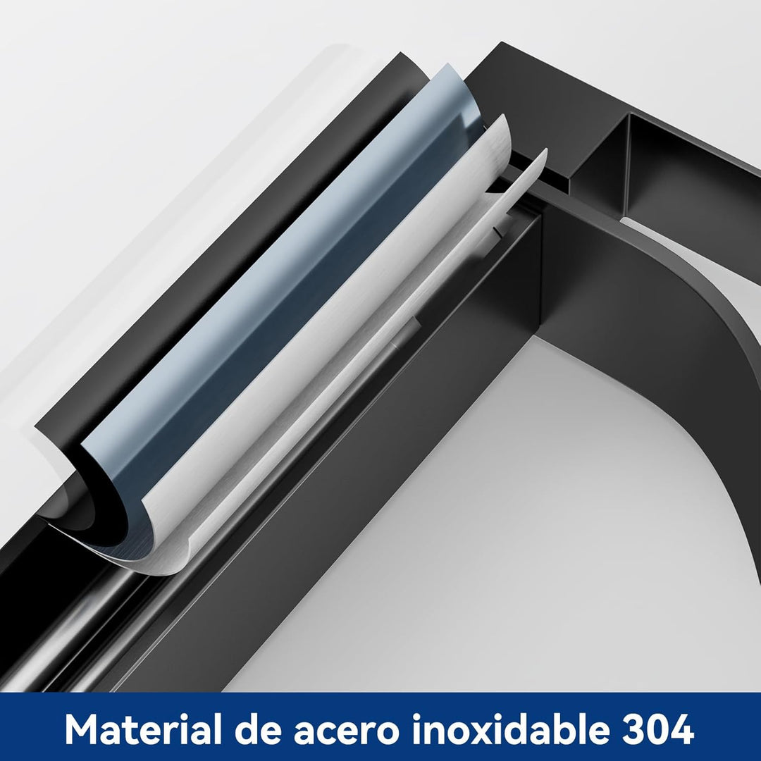 CECIPA Wasserhahn Bad Schwarz Hoch, Waschtischarmatur Wasserfall, Armatur Badezimmer Edelstahl, Wasc