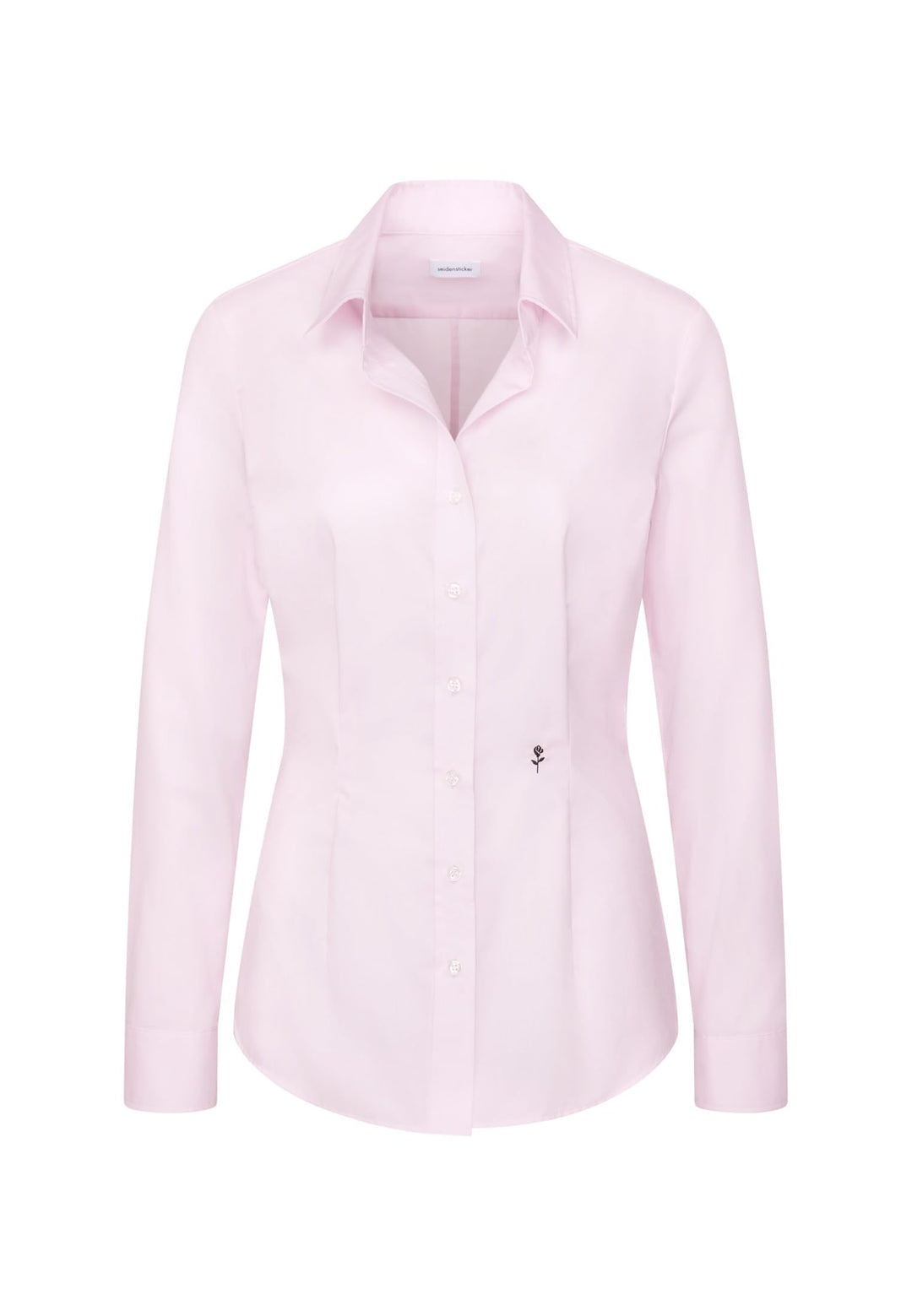 Seidensticker Damen Bluse - Hemdbluse - Slim Fit - Langarm - Uni - 100% Baumwolle
