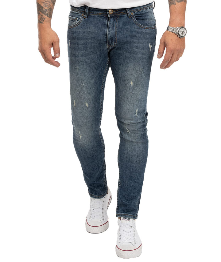 Rock Creek Herren Jeans Hose Slim Fit M21 29W / 32L Rc-2274-blau, 29W / 32L Rc-2274-blau