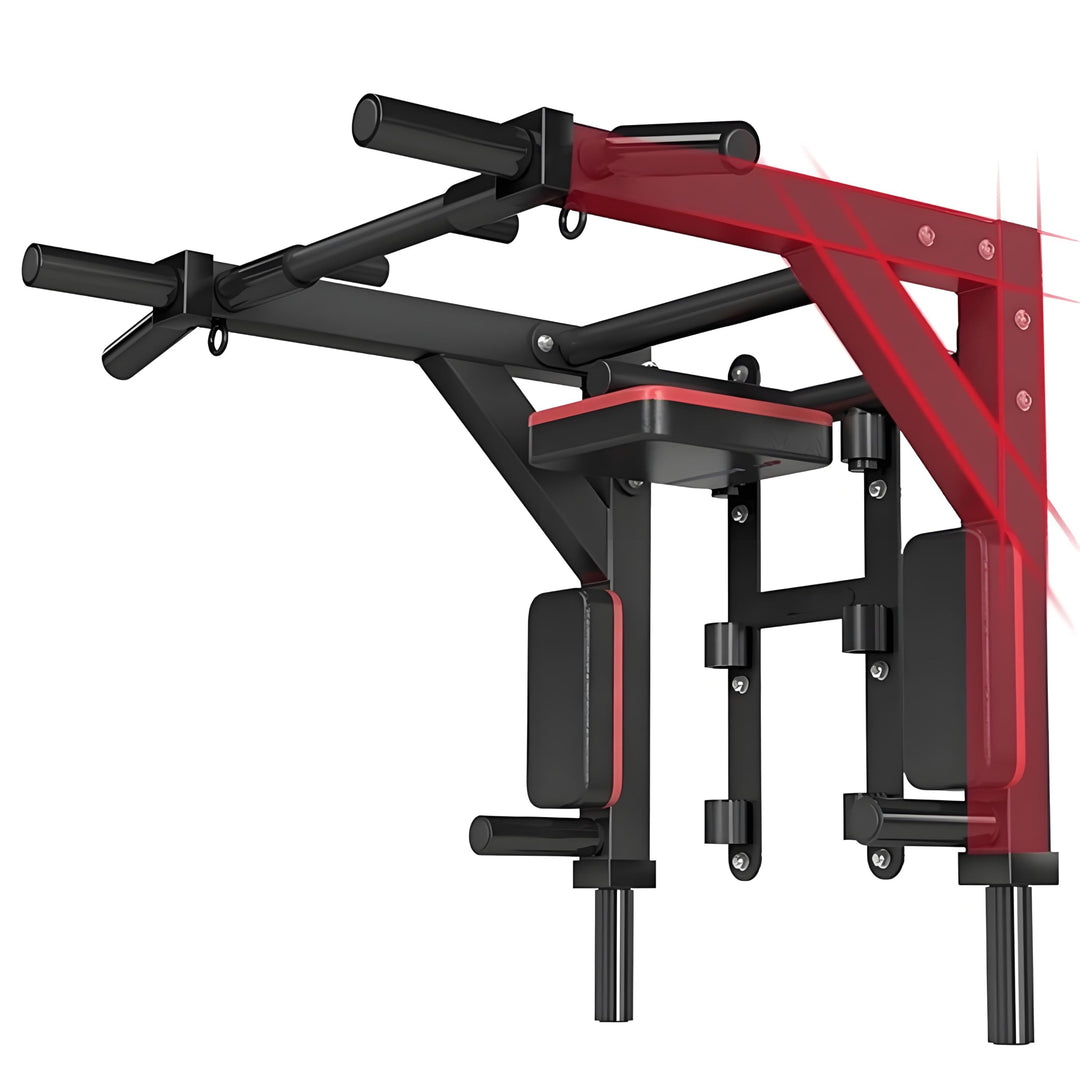 Multifunktionelle Klimmzugstange für die Wandmontage Dip Station 2 in1 Pull Up Bar Wand Belastbarkei