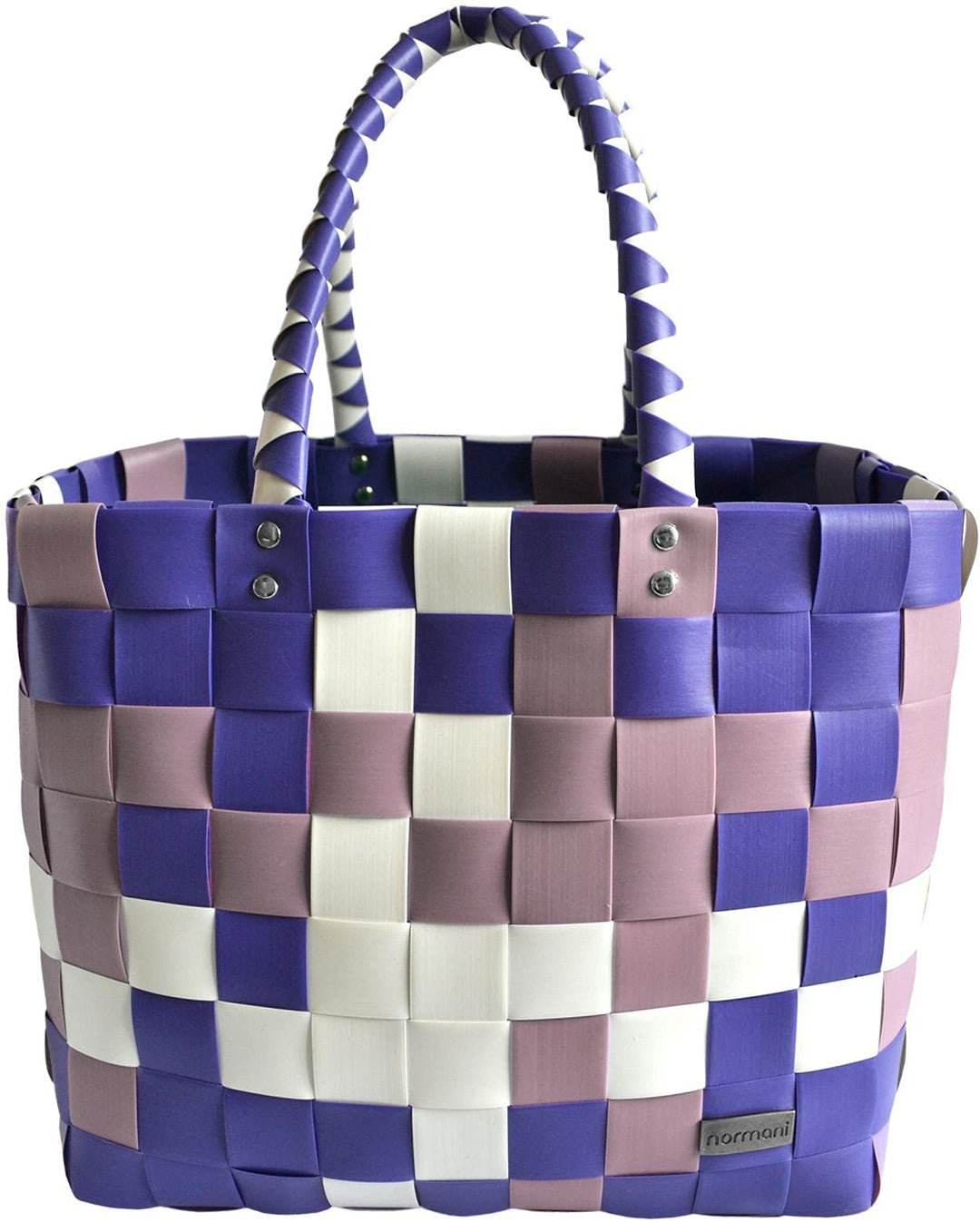 Einkaufstasche geflochten mit Henkeln - Tragetasche extra robust Farbe Classic/Lavendel Classic / La
