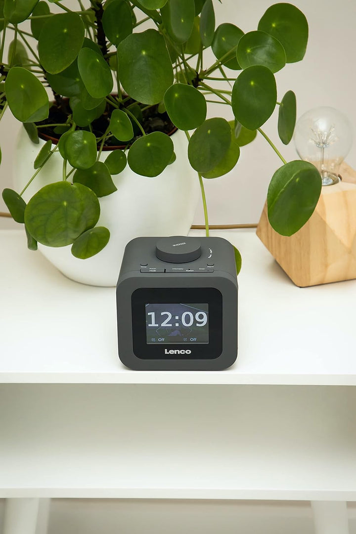 Lenco CR-620 DAB+ Uhrenradio - Radiowecker mit 3“ TFT Farbdisplay - PLL FM - 40 Senderspeicher für F