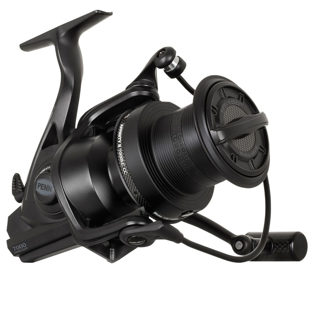 PENN Affinity II Longcast Custom Carbon Angelrollen, Schwarz