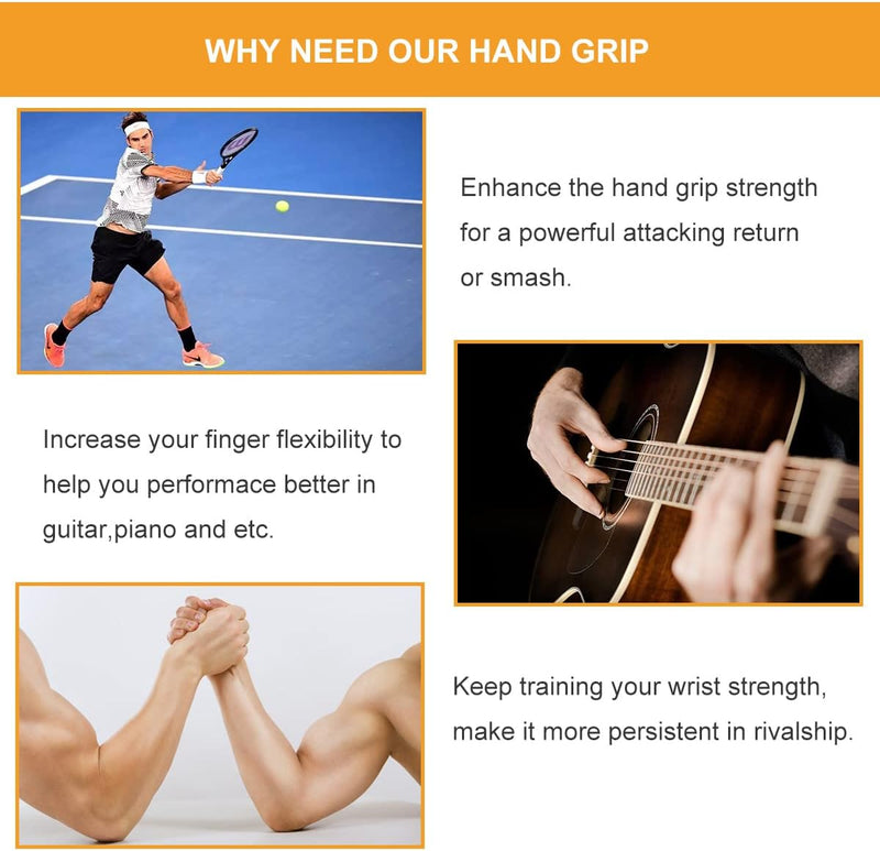 COVVY Handgriff-Stärker, 3er-Pack (150,200,250 LBS) Griffkrafttrainer, Unterarmstärker, Handstärker,