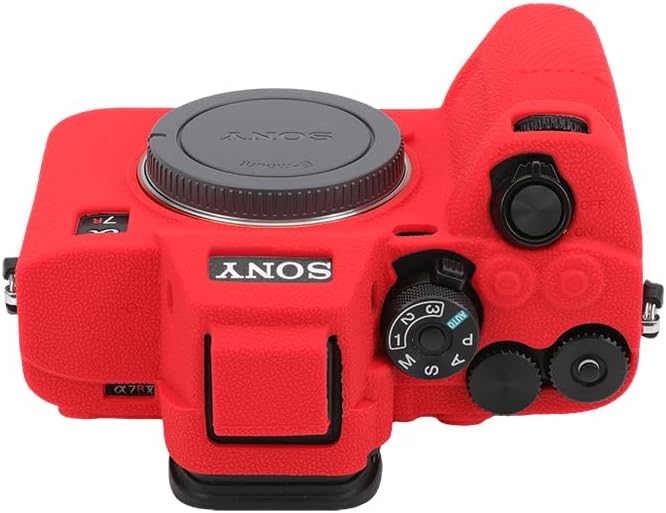 Rieibi Alpha 7R V Hülle, Silikonhülle für A7R V Kamera, Silikon-Schutzhülle für A7R5 Rot, Rot