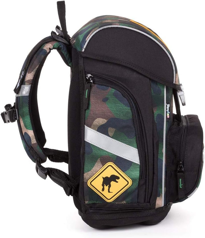 Dinosaurier Schulranzen Set Junge 1 KLASSE | Set 6 TEILIG FÜR GRUNDSCHULE | SUPER LEICHT | Tyrannosa