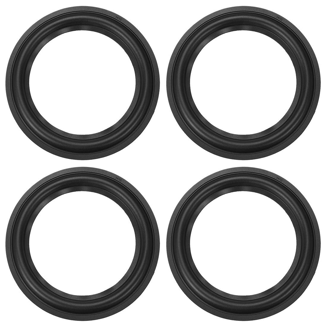 sourcing map 4stk. 6,5" Zoll Lautsprecher Faltwinkel der Gummikante Schwarz