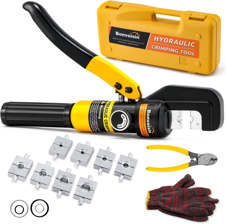 Bonvoisin Hydraulische Crimpzange, 8 Tonnen 9 Formen 4-70 m㎡ Stahl, für elektrische Kupfer- und Alum