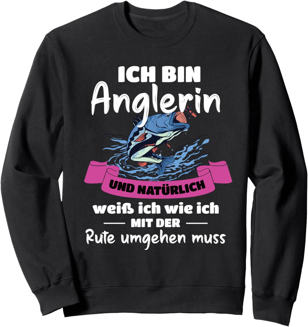 Angel Mädchen Anglerin Fischerin Sweatshirt