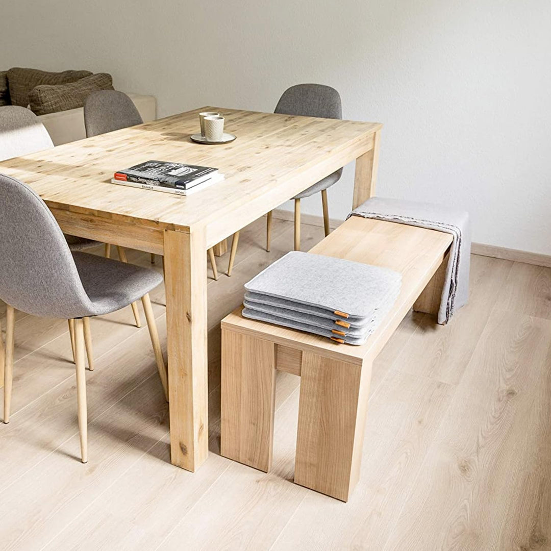 Miqio Design Filz Sitzkissen eckig mit Antirutschnoppen | 35cm | 4er-Set | Indoor und Outdoor | Nach